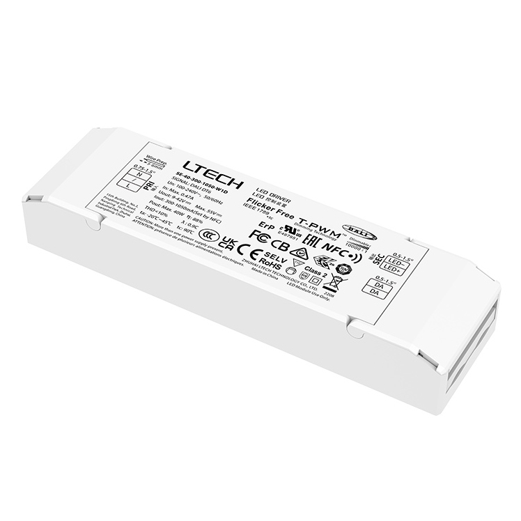 SE-40-300-1050-W1D 40W 300-1050mA NFC CC DALI DT6 LED driver SE-40-300-1050-W1D 40W 300-1050mA NFC CC DALI DT6 LED driver